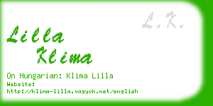 lilla klima business card